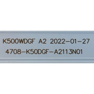 KIT DE LED'S PARA TV JVC (4 PIEZAS) / NUMERO DE PARTE 4708-K50DGF-A2113N01 / K500WDGF A2 / YSDL4700RA0 / 10681-A0 / 110409-500G1004 / 228329 / JF-220919 / PANEL CV500U5-T01 / MODELO SI50URF